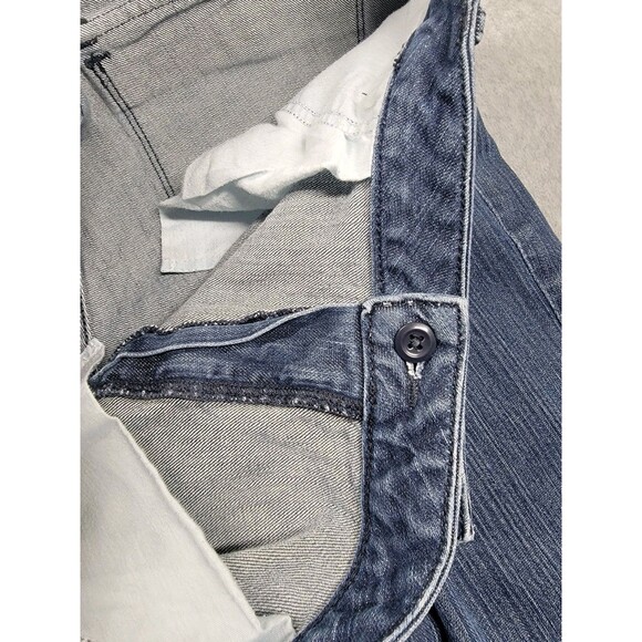 Banana Republic Trouser Jeans Womens 14 35x31 Wide Blue Stretch High Boho Y2K - Picture 11 of 15